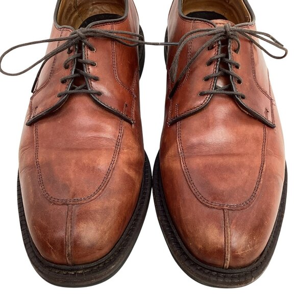 Allen Edmonds Ashton Split Toe Mens 9 D Leather Derby Dress Shoes Brown #1628 - Picture 3 of 11